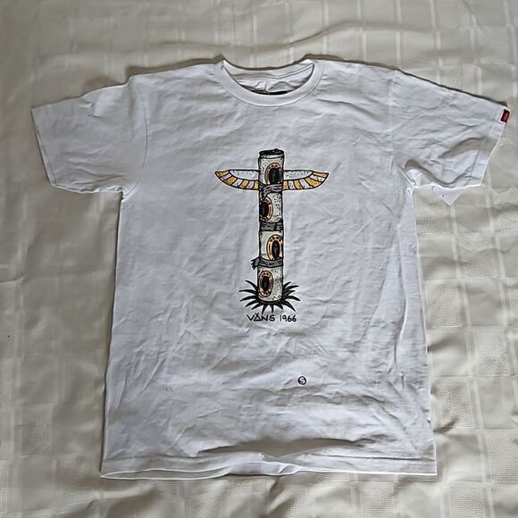 Vans Men's Classic M Wizard Totem 1966 Cotton T-shirts Small White - Picture 13 of 16